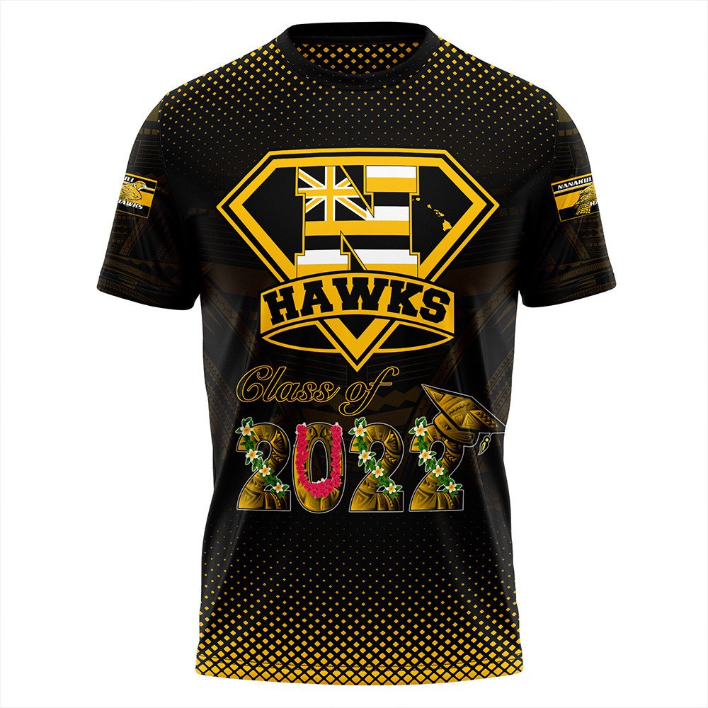 Polynesian T Shirt Personalized Hawaii Class Of Nanakuli Golden Hawks T Shirt LT10 - Wonder Print Shop