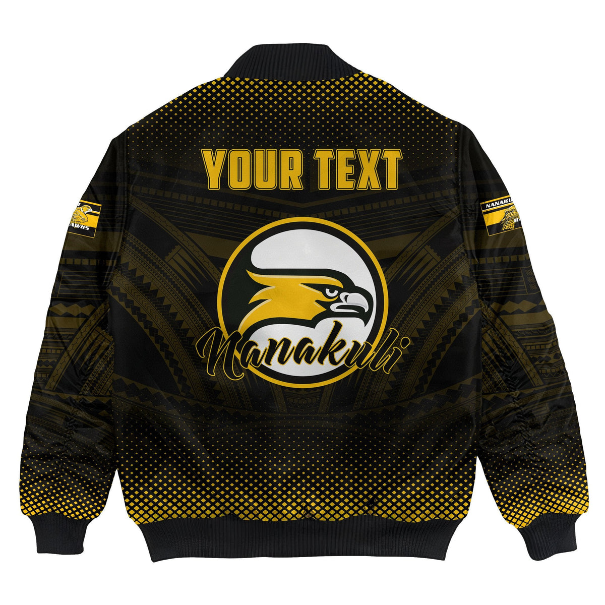 Polynesian Jacket Personalized Hawaii Class Of Nanakuli Golden Hawks Bomber Jacket LT10 - Wonder Print Shop