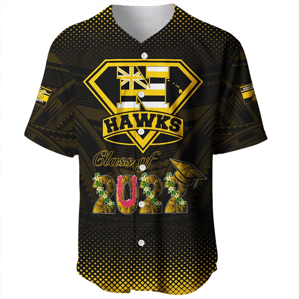Polynesian Shirt Personalized Hawaii Class Of Nanakuli Golden Hawks Baseball Jersey LT10 - Wonder Print Shop