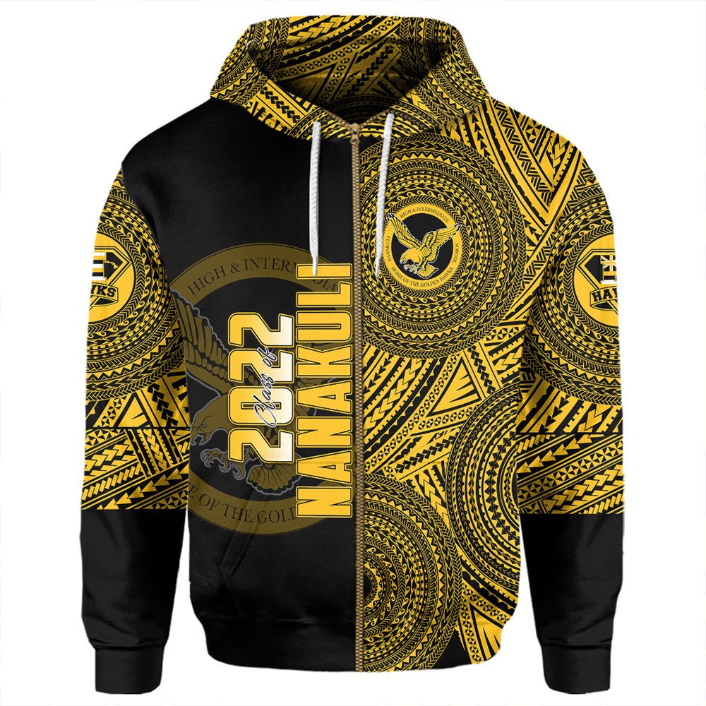 Polynesian Hoodie Custom Hawaii Class Of Nanakuli Zip Hoodie LT10 - Wonder Print Shop