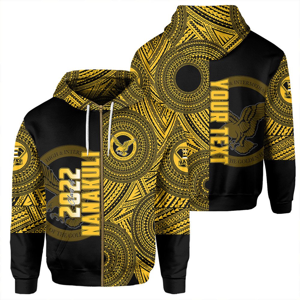 Polynesian Hoodie Custom Hawaii Class Of Nanakuli Zip Hoodie LT10 - Wonder Print Shop