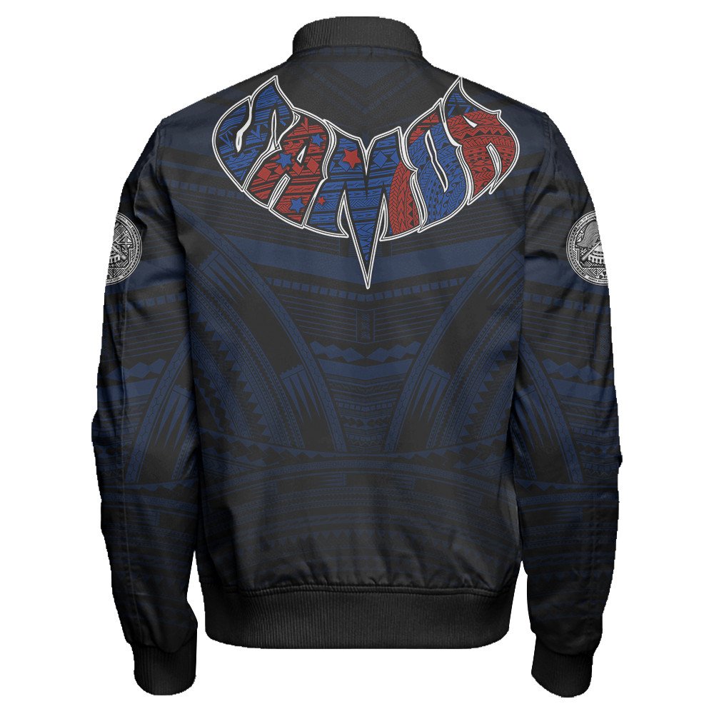 Polynesian Jacket American Samoa Forever Sleeve Zip Bomber Jacket LT10 - Wonder Print Shop
