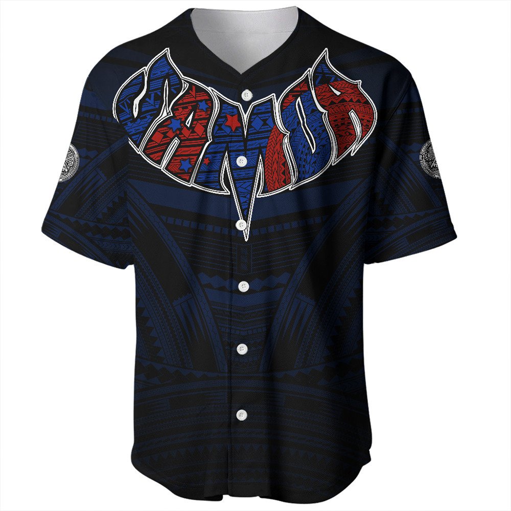Polynesian Shirt American Samoa Forever Baseball Jersey LT10 - Wonder Print Shop