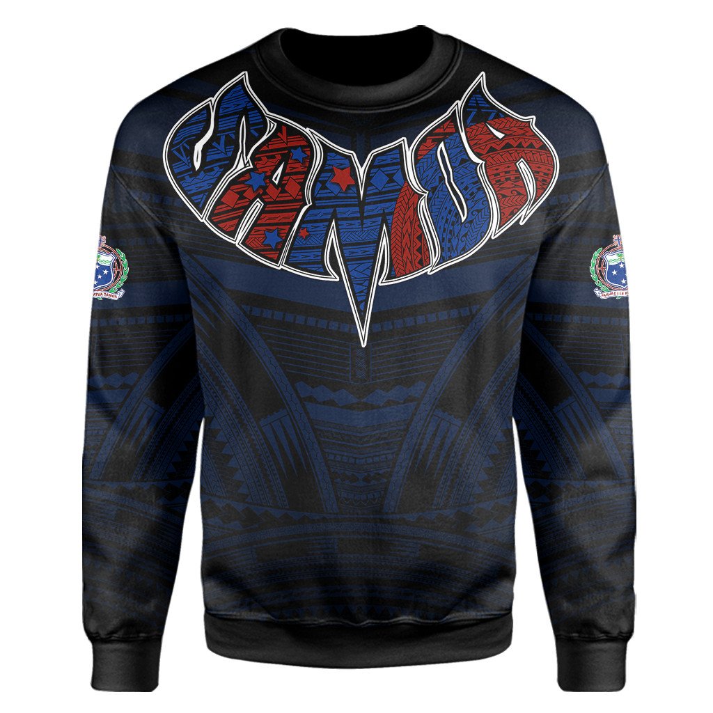 Polynesian Sweatshirt Samoa Forever Sweatshirt LT10 - Wonder Print Shop
