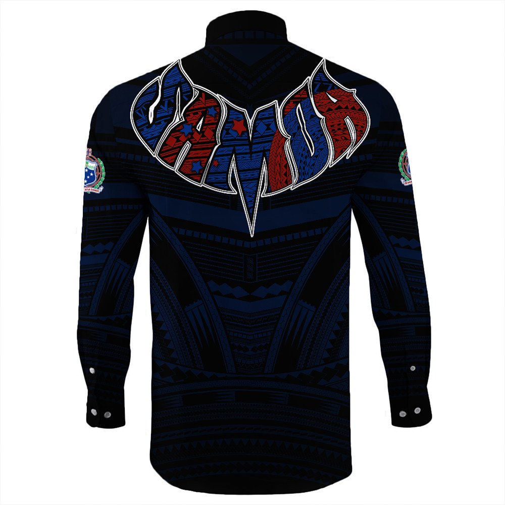 Polynesian Shirt Samoa Forever Long Sleeve Button Shirt LT10 - Wonder Print Shop