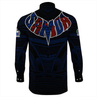 Polynesian Shirt Samoa Forever Long Sleeve Button Shirt LT10 - Wonder Print Shop