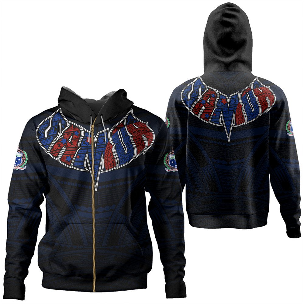 Polynesian Hoodie Samoa Forever Zip Hoodie LT10 - Wonder Print Shop