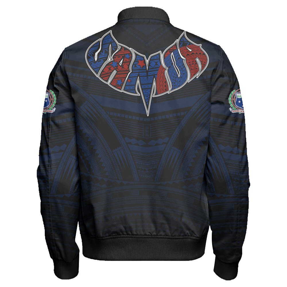 Polynesian Jacket Samoa Forever Sleeve Zip Bomber Jacket LT10 - Wonder Print Shop