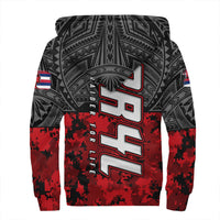 Polynesian Hoodie Red Raider For Life Sherpa Hoodie LT10 - Wonder Print Shop