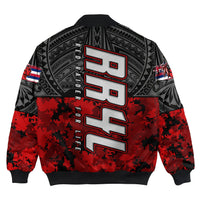 Polynesian Jacket Red Raider For Life Bomber Jacket LT10 - Wonder Print Shop