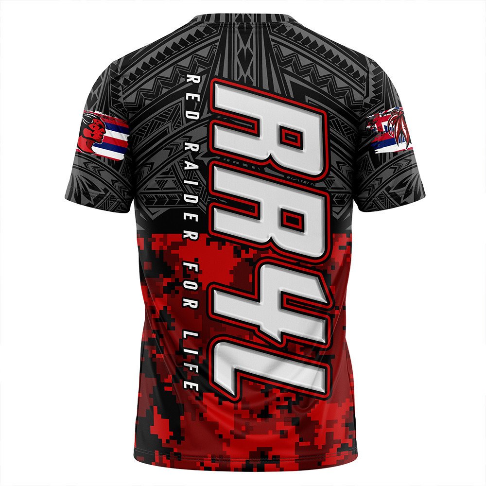 Polynesian T Shirt Red Raider For Life T Shirt LT10 - Wonder Print Shop