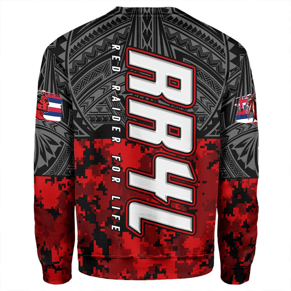 Polynesian Sweatshirt Red Raider For Life Sweatshirt LT10 - Wonder Print Shop