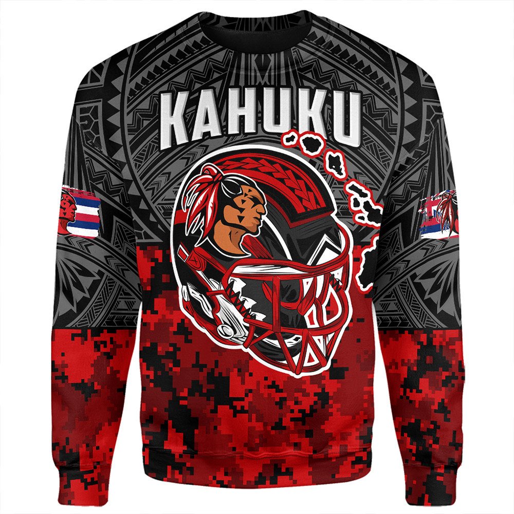 Polynesian Sweatshirt Red Raider For Life Sweatshirt LT10 - Wonder Print Shop