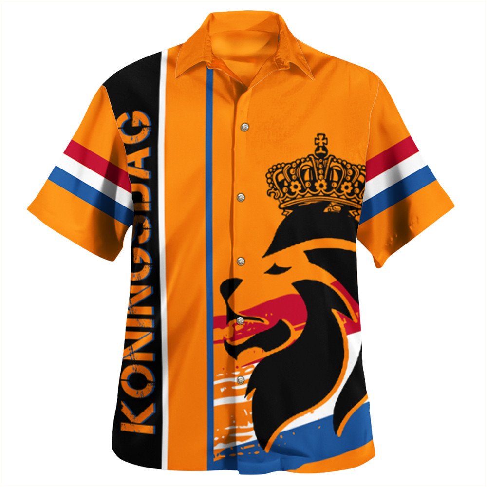 (Personalized) Wonder Print Shop Holland, Dutch, Nederland Shirt - The Netherlands Koningsdag Quarter Style Beach Shirt - Wonder Print Shop