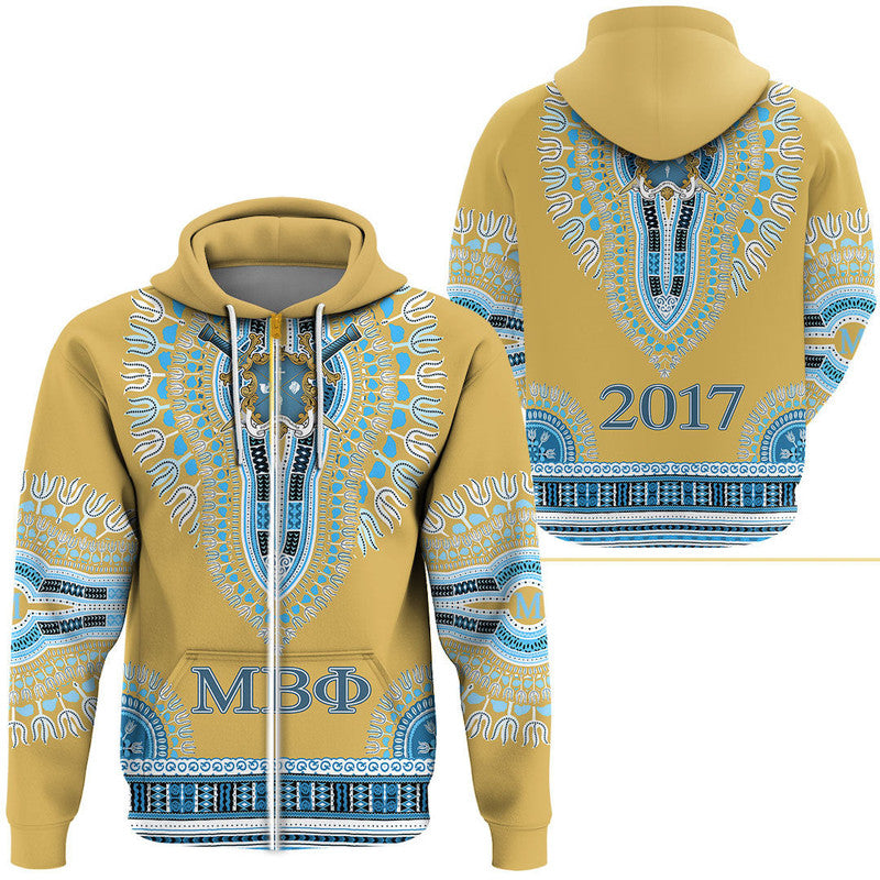 Mu Beta Phi Dashiki Zip Hoodie RLT12 - Wonder Print Shop