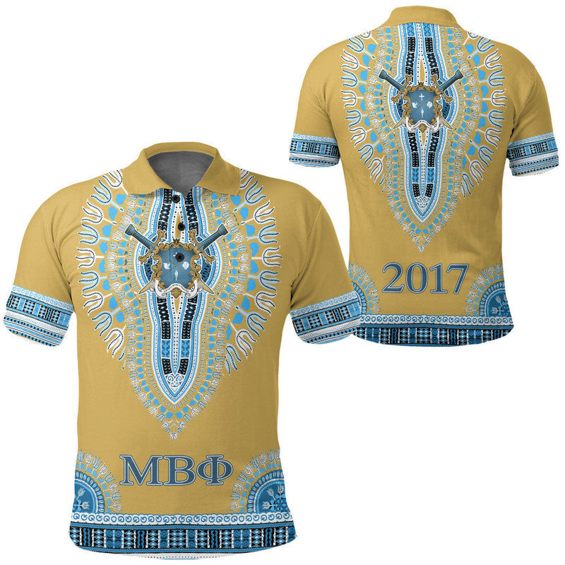 Mu Beta Phi Dashiki Polo Shirt RLT12 - Wonder Print Shop