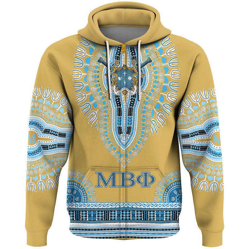 Mu Beta Phi Dashiki Zip Hoodie RLT12 - Wonder Print Shop