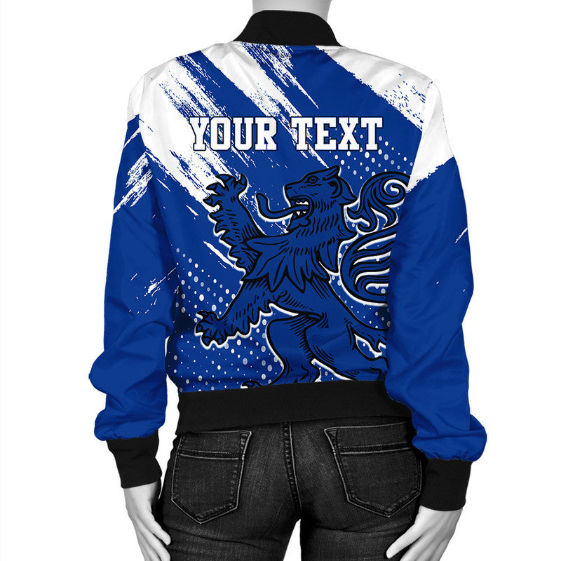 (Custom Text) Scotland Lion Grunge Bomber Jacket RLT12 - Wonder Print Shop