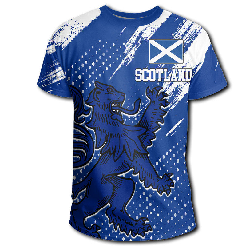 (Custom Text) Scotland Lion Grunge T Shirt RLT12 - Wonder Print Shop