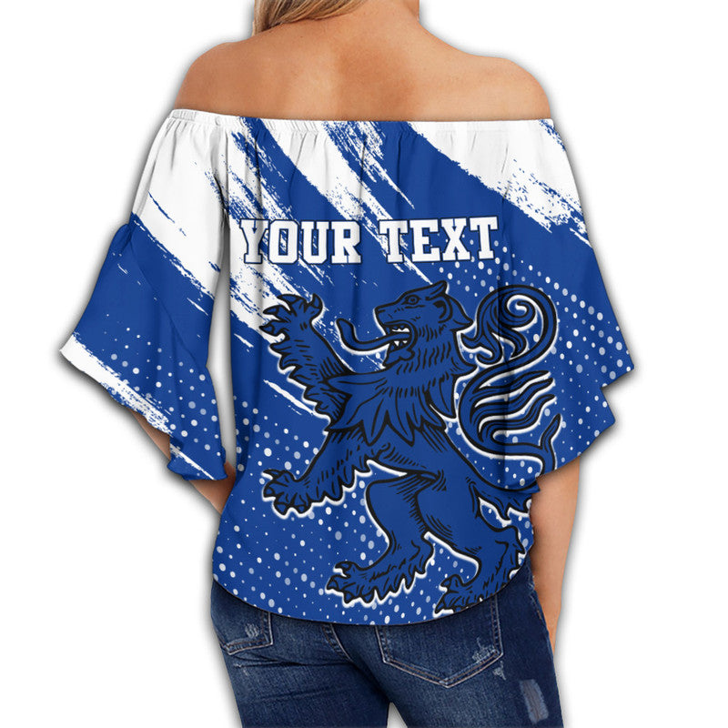 custom-text-scotland-lion-grunge-off-shoulder-wrap-top