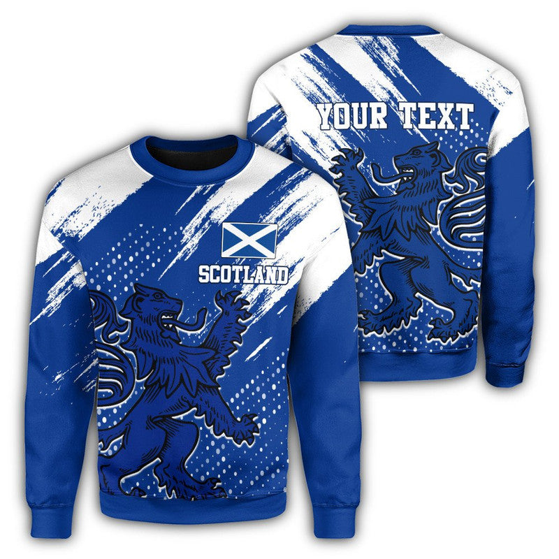 (Custom Text) Scotland Lion Grunge Sweatshirt RLT12 - Wonder Print Shop