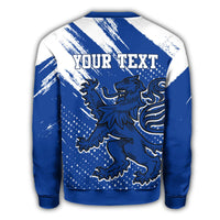 (Custom Text) Scotland Lion Grunge Sweatshirt RLT12 - Wonder Print Shop