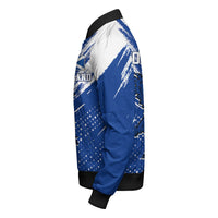 (Custom Text) Scotland Lion Grunge Sleeve Zip Bomber RLT12 - Wonder Print Shop