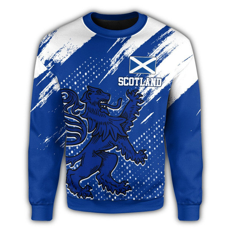 (Custom Text) Scotland Lion Grunge Sweatshirt RLT12 - Wonder Print Shop