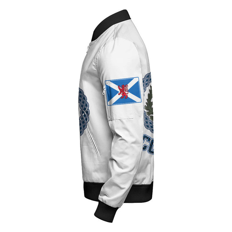 Scotland Half Thistle Celtic Sleeve Zip Bomber Jacket RLT12 - Wonder Print Shop