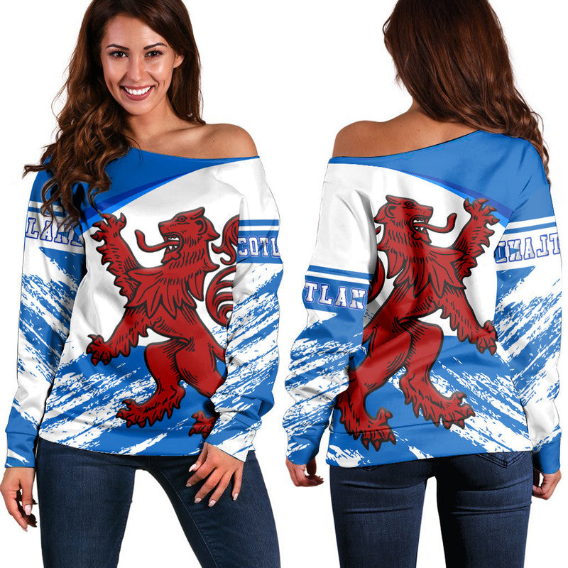 Scotland Lion Style Women Off Shoulder RLT12 - Wonder Print Shop