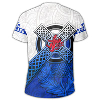 Scotland Pattern Thistle T Shirt RLT12 - Wonder Print Shop