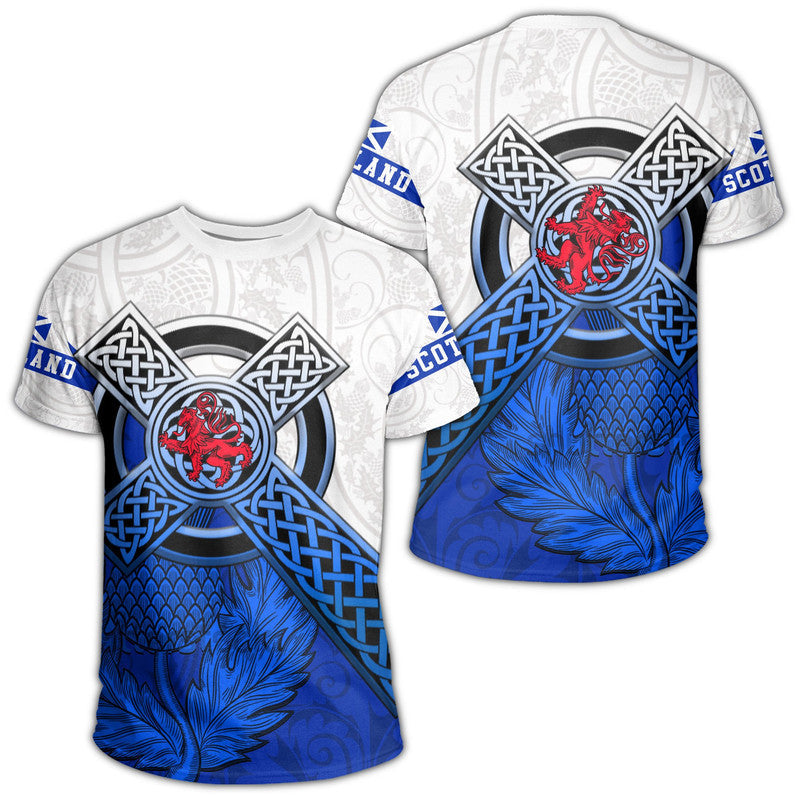 Scotland Pattern Thistle T Shirt RLT12 - Wonder Print Shop