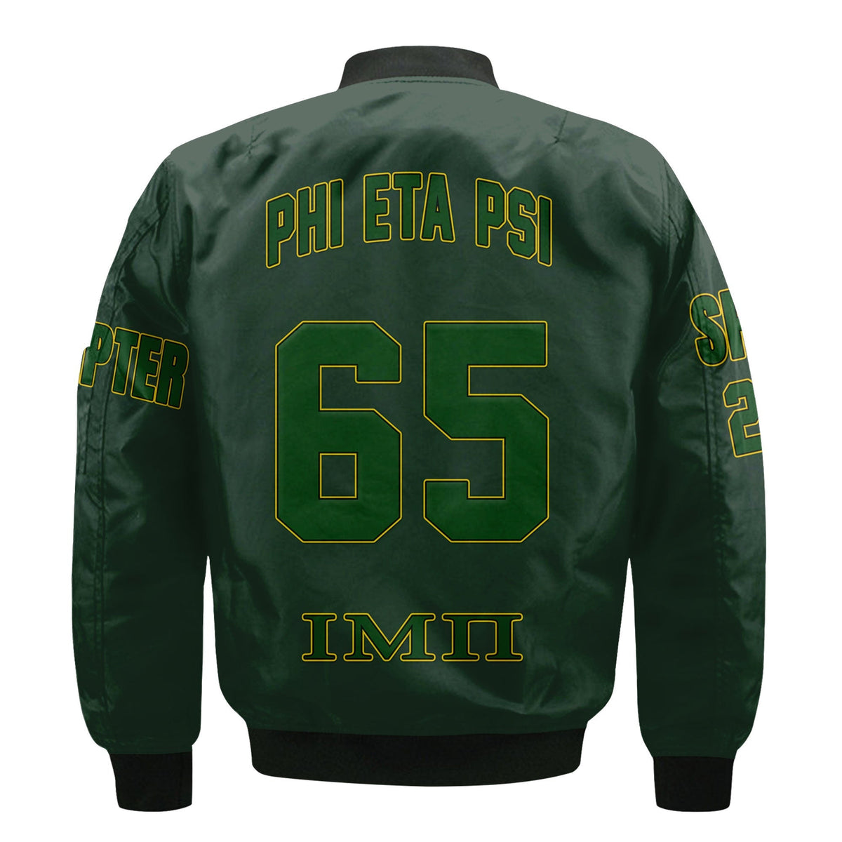 (Custom) Wonder Print Shop Jacket - Phi Eta Psi Sleeve Zip Bomber Jacket RLT8 - Wonder Print Shop
