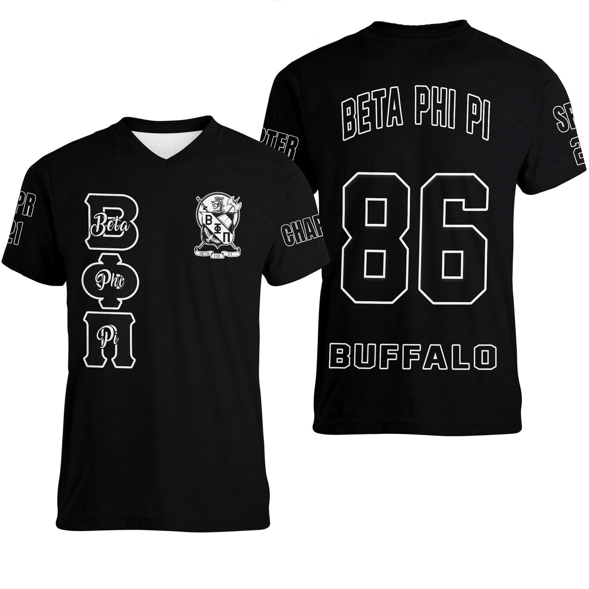 (Custom) Wonder Print Shop T Shirt - Beta Phi Pi V-neck T Shirt RLT8 - Wonder Print Shop