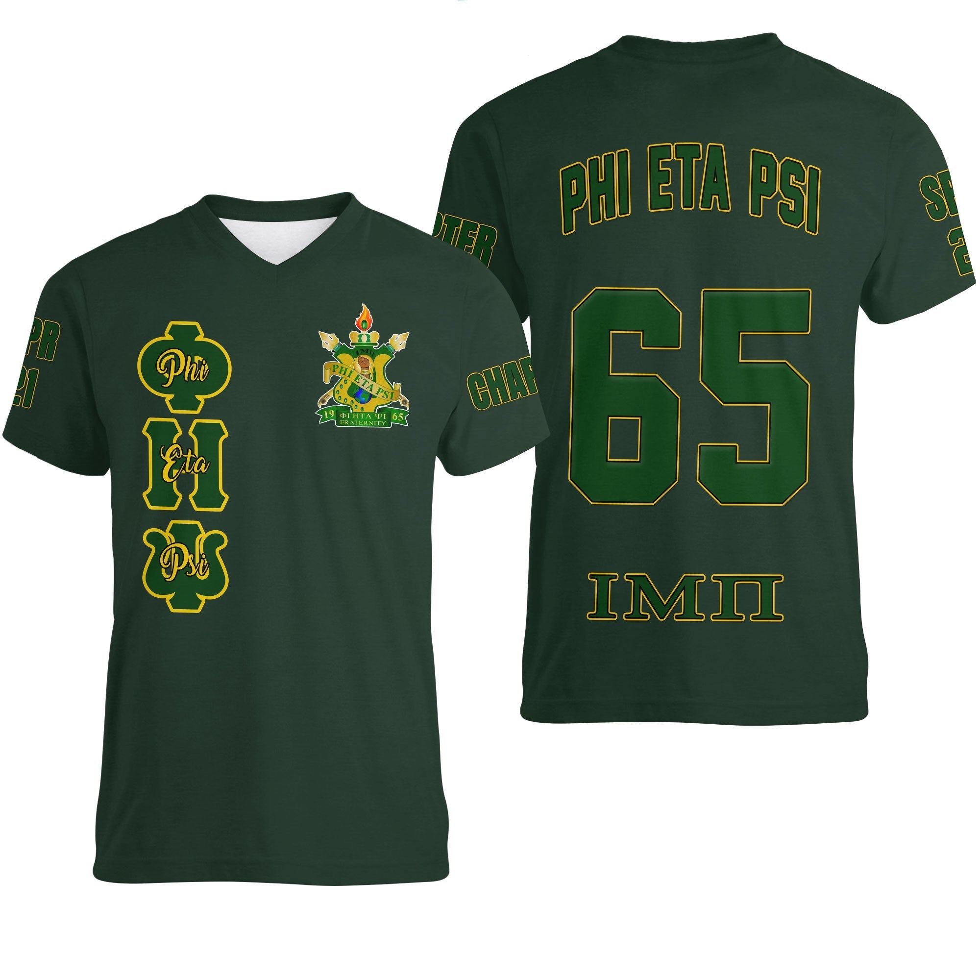 (Custom) Wonder Print Shop T Shirt - Phi Eta Psi V-neck T Shirt RLT8 - Wonder Print Shop