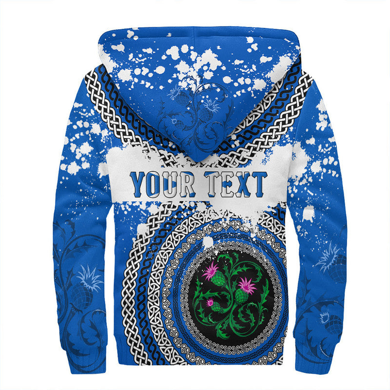 (Custom Text) Scotland Celtic Circle Sherpa Hoodie RLT12 - Wonder Print Shop