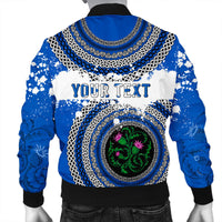 (Custom Text) Scotland Celtic Circle Bomber Jacket RLT12 - Wonder Print Shop