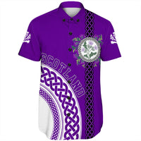 custom-text-scotland-purple-thistle-short-sleeve-shirt