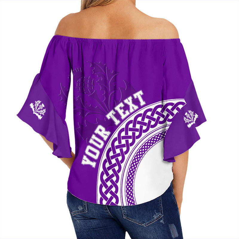 custom-text-scotland-purple-thistle-off-shoulder-wrap-waist-top