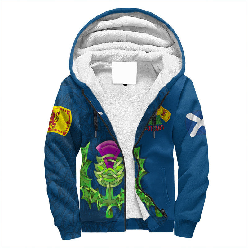 Scotland Celtic Knot Sherpa Hoodie RLT12 - Wonder Print Shop