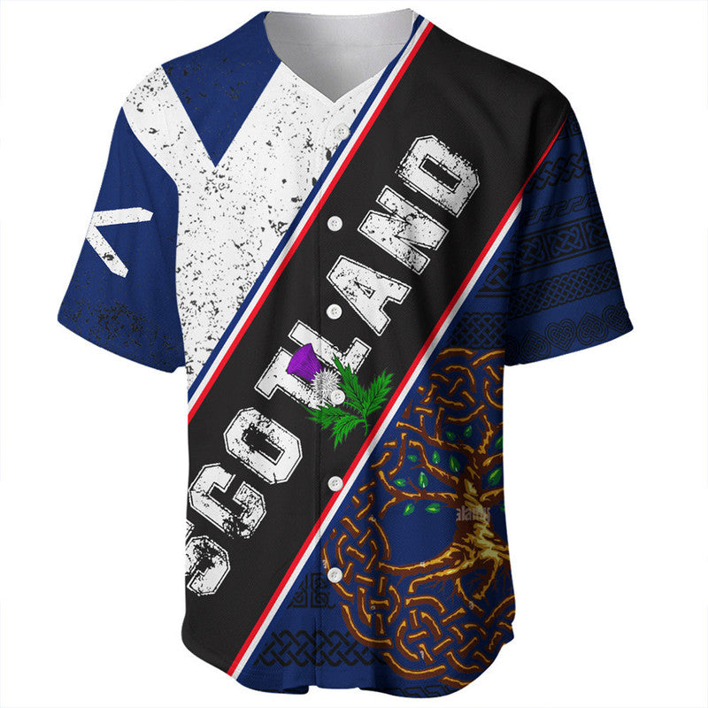 Scotland Pattern Flag Baseball Jersey RLT12 - Wonder Print Shop
