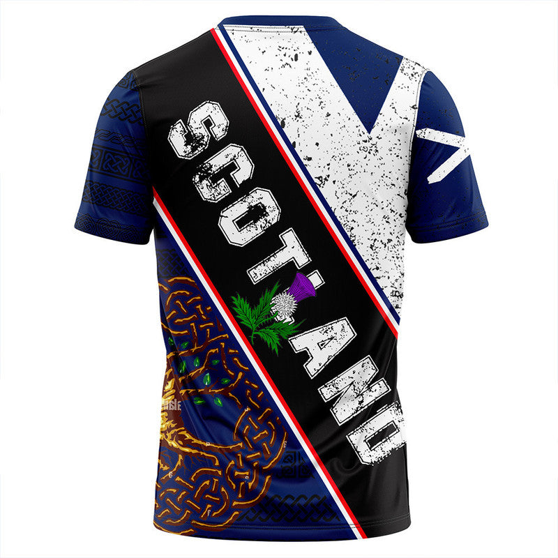Scotland Pattern Flag T Shirt RLT12 - Wonder Print Shop