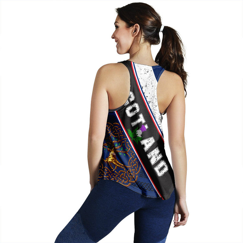 Scotland Pattern Flag Racerback Tank RLT12 - Wonder Print Shop