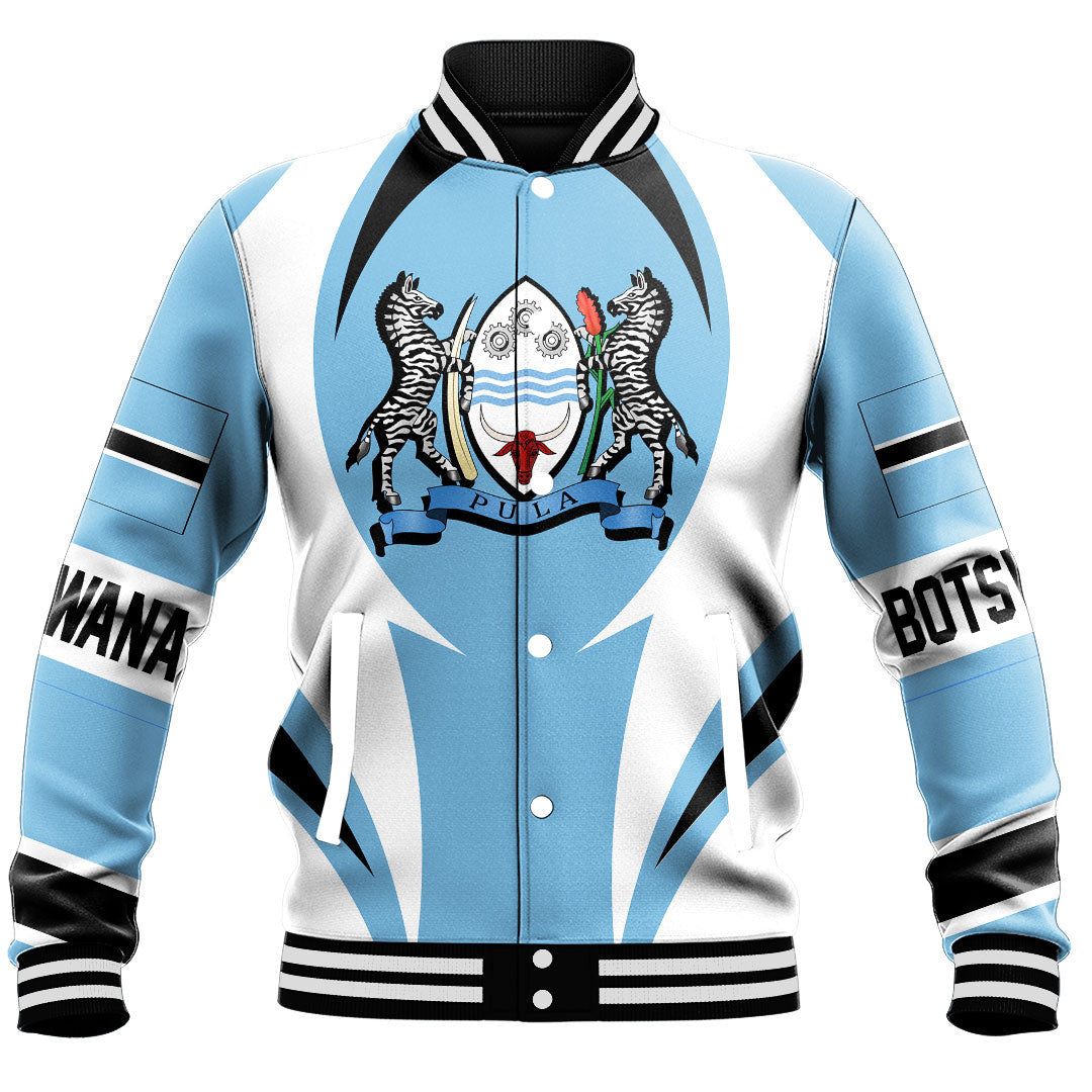 Wonder Print Shop Clothing - Botswana Action Flag Baseball Jacket RLT7 - Wonder Print Shop