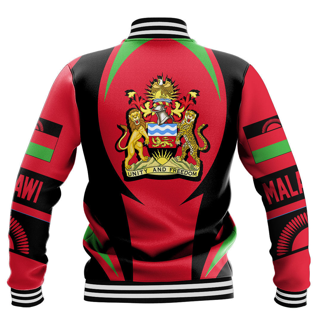 Wonder Print Shop Clothing - Malawi Action Flag Baseball Jacket RLT7 - Wonder Print Shop