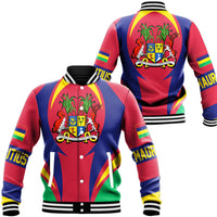 Wonder Print Shop Clothing - Mauritius Action Flag Baseball Jacket RLT7 - Wonder Print Shop