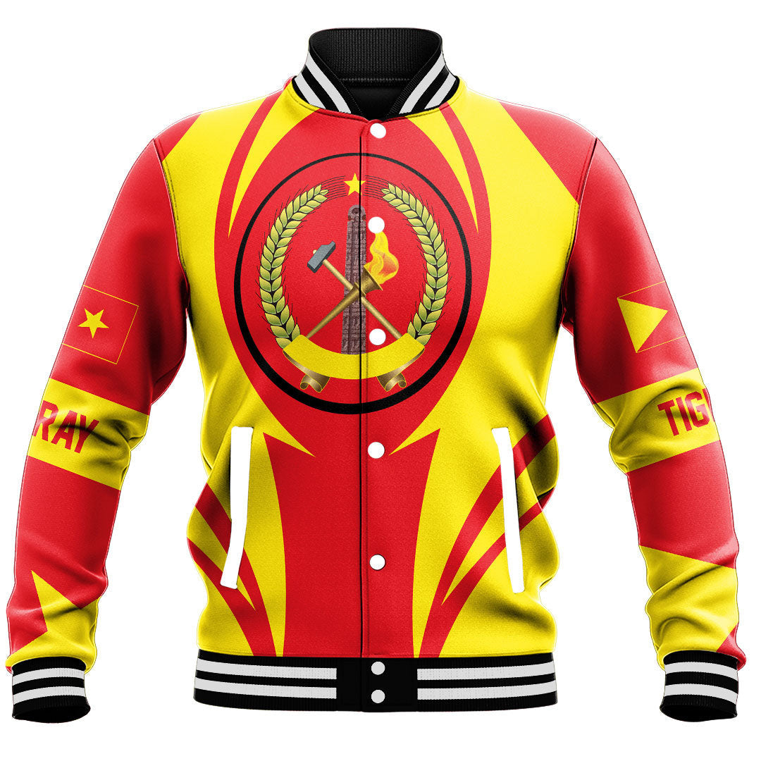 Wonder Print Shop Clothing - Tigray Action Flag Baseball Jacket RLT7 - Wonder Print Shop