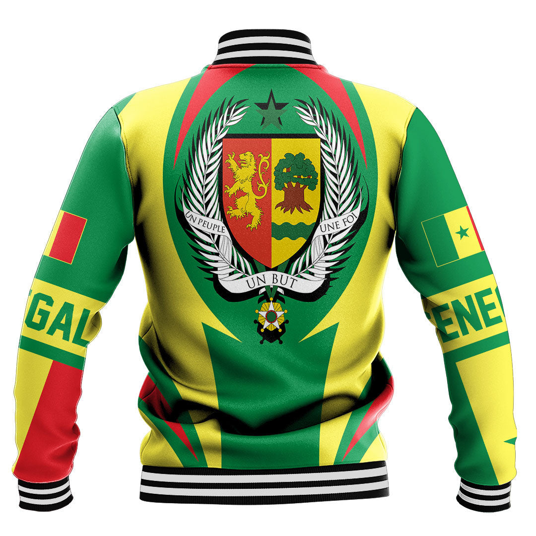 Wonder Print Shop Clothing - Senegal Action Flag Baseball Jacket RLT7 - Wonder Print Shop