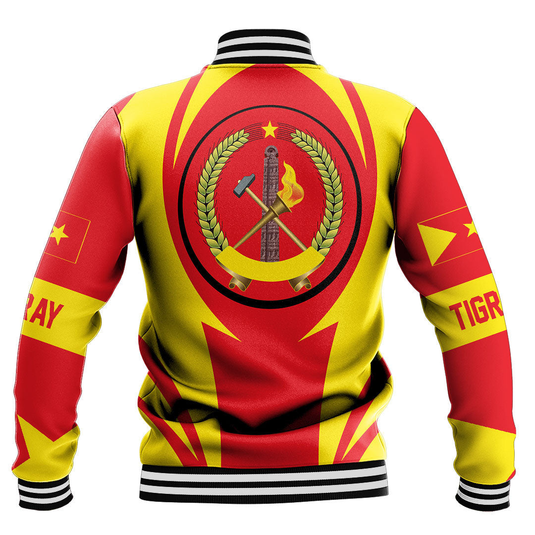 Wonder Print Shop Clothing - Tigray Action Flag Baseball Jacket RLT7 - Wonder Print Shop