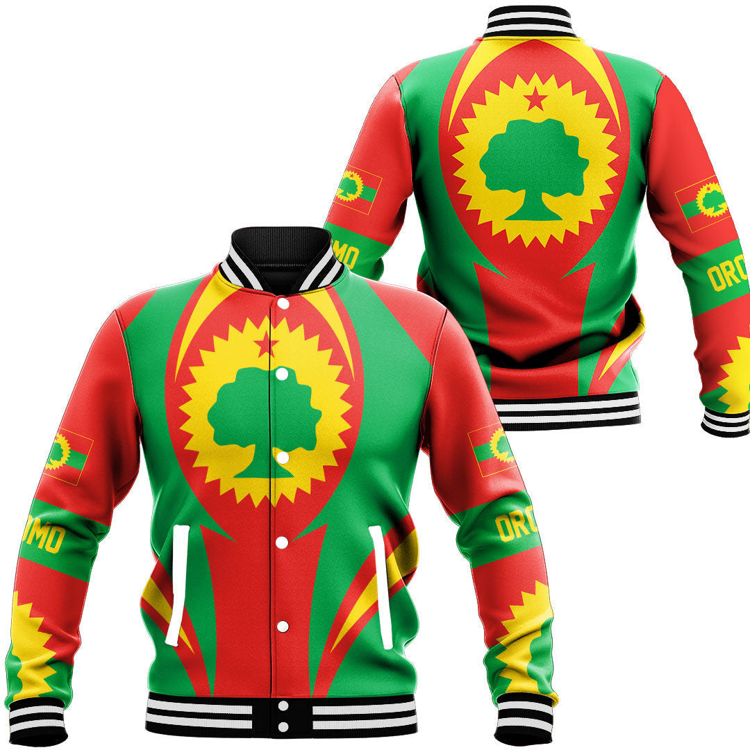 Wonder Print Shop Clothing - Oromo Action Flag Baseball Jacket RLT7 - Wonder Print Shop